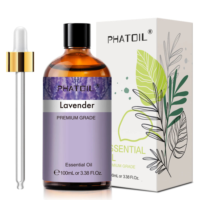 PHATOIL Aromatherapy Essential Oil For Skin Care,Diffuser,Massage & Candle Making-100ml Lavender Cinnamon Eucalyptus Aroma Oils