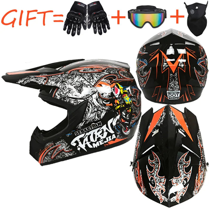 bicycle MTB motocross racing helmet motocross downhill bike helmet off-road mountain full face Helmet capacete motocross casco