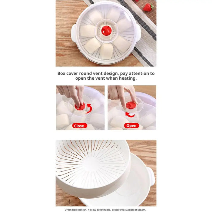 Vegetable Steamer Food Grade Microwave Oven Steamer Microwave Dish Reinforced Multifunctional Steamer For Kitchen Home