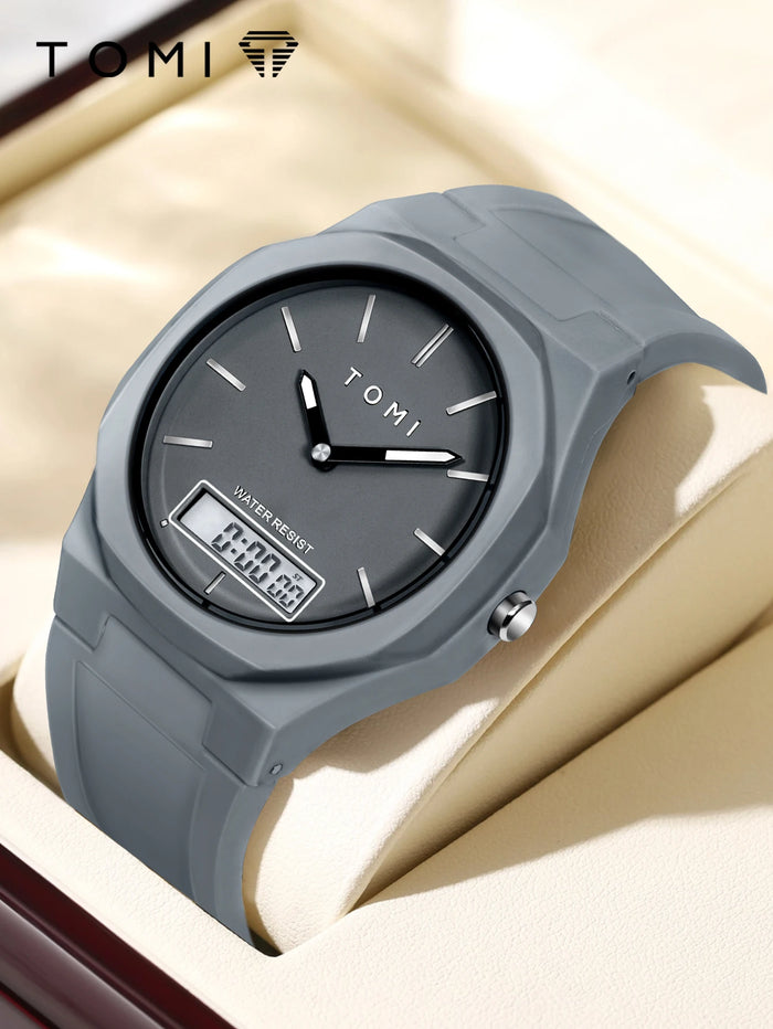 TOMI Men's Electronic Watch; Trendy Simple Wrist Watch; Waterproof Sports Outdoor Electronic Watch
