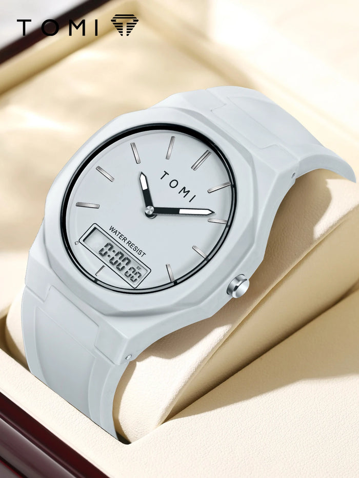 TOMI Men's Electronic Watch; Trendy Simple Wrist Watch; Waterproof Sports Outdoor Electronic Watch
