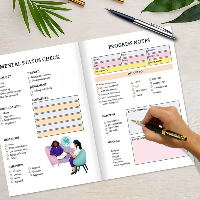 2026 Mental Health Journal Weekly Therapy Notebook for Self Reflection Mood Tracking Diary Self Care Mindfulness Planner