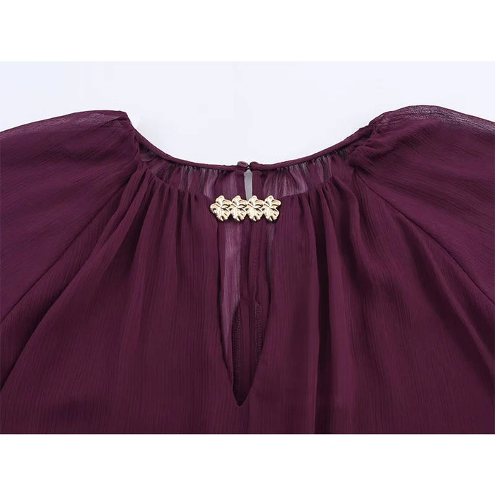2025 Autumn Blouses For Women Translucent Elegant Ruffles Blouse Female Long Sleeve High Street Long Sleeve Casual Shirt Top