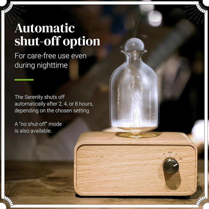 Essential Oil Diffusers for Aromatherapy Battery Operated Diffuser Air Aroma Diffuser Wood & Glass Oil Diffuser for Home Office