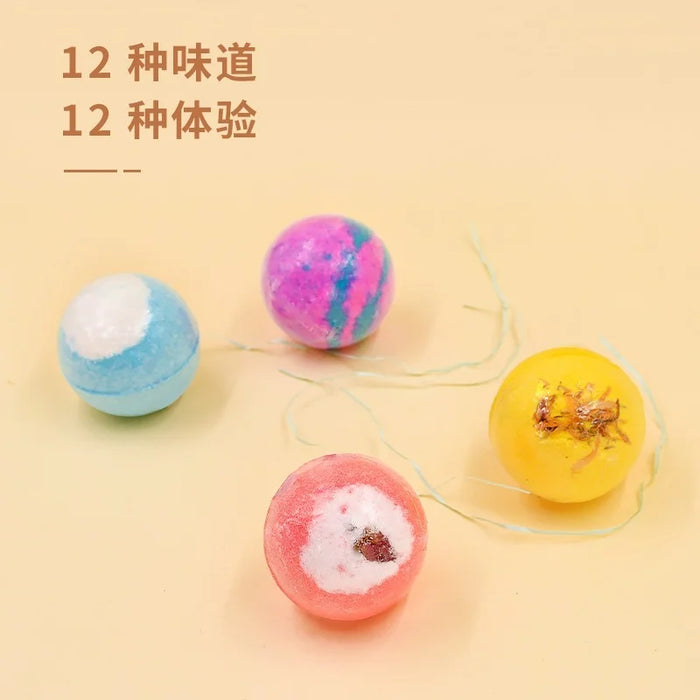 6pcs Bath Ball Bombs Handmade Sea Salt Essential Oil Aromatherapy Type Deep Body Cleaner Natural Bubble Bathroom Tools For Gift