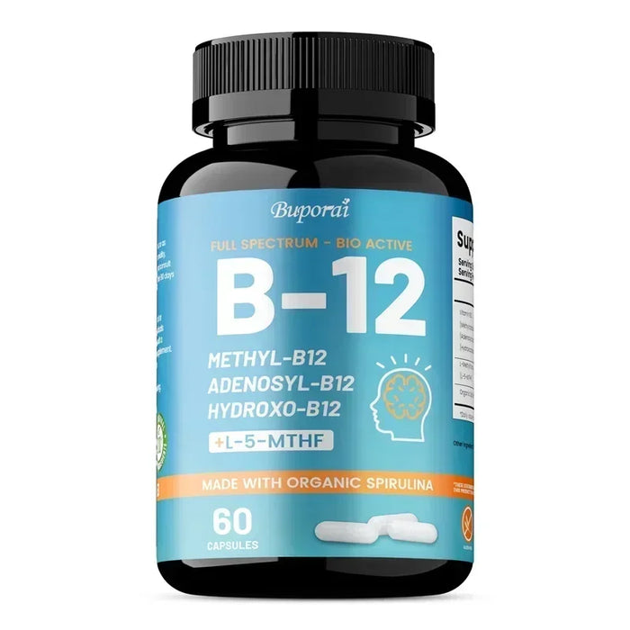 Vitamin B12 - Promotes Brain Health, Boosts Cellular Energy, Improves Mood, Maintains Mental Clarity, and Increases Energy