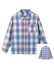 Fashion Women's Blouses Trend 2025 Stylish Women's Plaid Shirts Women's Luxury Tops Mark Cotton Long Sleeve Blouses for Women