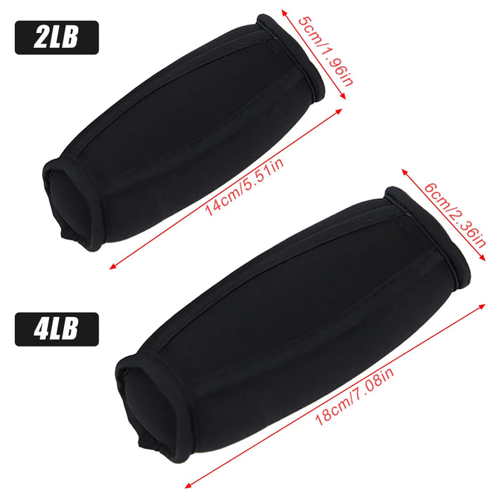 1 Pair Wrist Support Soft Hand Weights - 2/4 LBS Walking Dumbbell for Women & Men - Jogging, Running, Physical Therapy, Aerobics