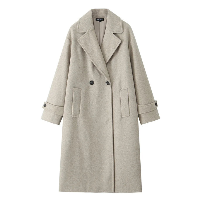 European and American Women's Clothing, New, Soft Loose Lapel Long-sleeved Coat and Coat
