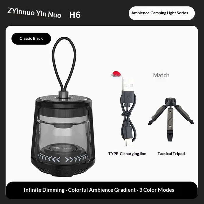 Outdoor Camping Tent Light Warm Atmosphere Long Battery Life Portable Hanging Lamp For Hiking Sports And Entertainment