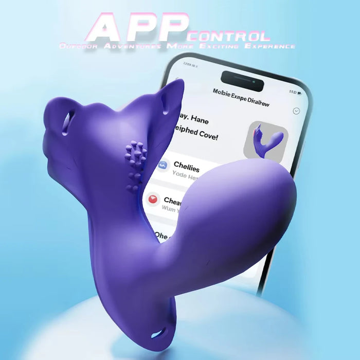 Wearable Vibrating Panty Massager Women's Intimate Toy APP Wireless Remote Control G Spot & Clitoral Stimulation Vaginal Orgasm