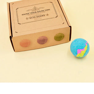 6pcs Bath Ball Bombs Handmade Sea Salt Essential Oil Aromatherapy Type Deep Body Cleaner Natural Bubble Bathroom Tools For Gift