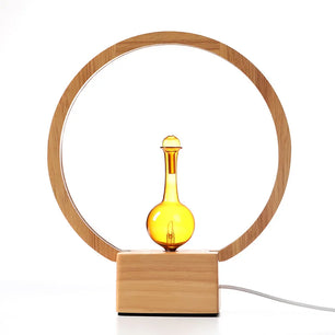 Essential Oil Diffuser With Wood Base & Glass Nebulizing Aroma Diffuser With Warm LED Light For Home Office Room Fragrance
