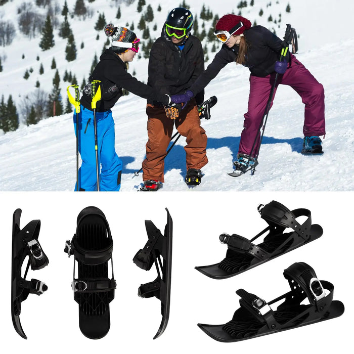 Mini Short Ski Skates for Snow, 2024 Upgraded Skis for Winter Shoes Short Snowskates Snowblades Skiboards