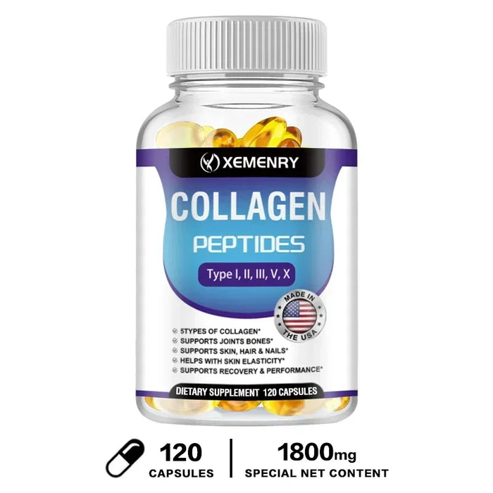 Collagen Peptide - Anti-Aging, Anti-oxidation, Anti-wrinkle, Type I, II, III, V Premium Collagen ComplexSupplements