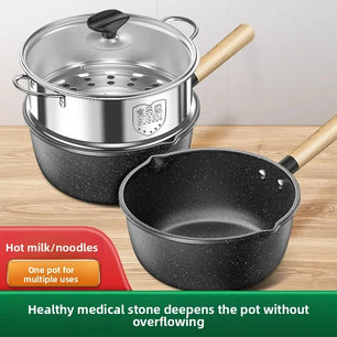 Supplementary food: Wheat, rice, stone, small milk pot, non stick soup pot, one person eating instant noodle pot