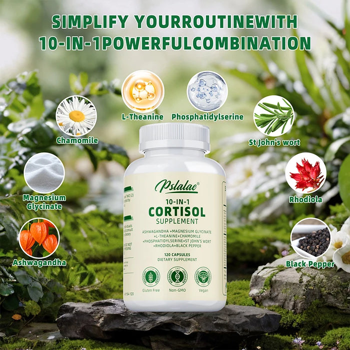 Cortisol Supplements - Improve Mood, Concentration and Relaxation, Relieve Anxiety and Promote Brain Nerve Health