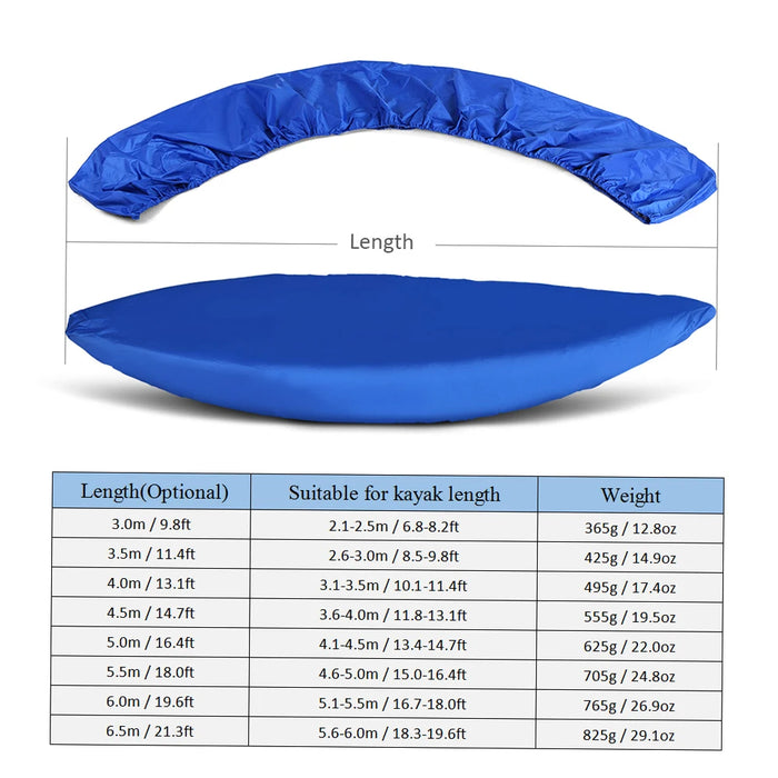 Professional Universal Kayak Cover Canoe Boat Waterproof UV Resistant Dust Storage Cover Shield kayak accessories
