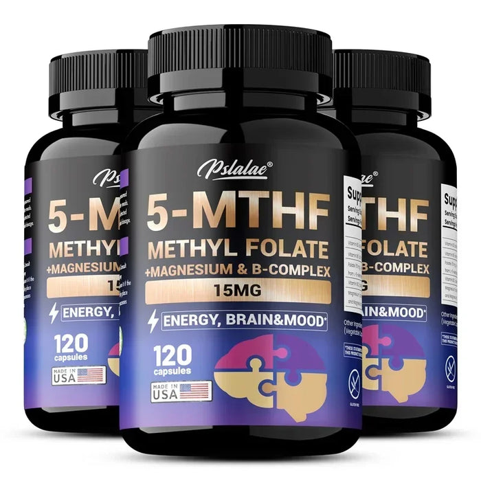 5-MTHF Methylfolate Supplement - Enhances Memory, Focus and Clarity, Boosts Cognitive Function, Energy, Brain and Mood Support S