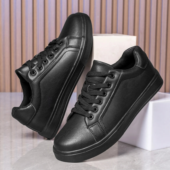Men Shoes Comfortable Casual Skateboard Shoes Men White Black Solid Leisure Sneakers Lightweight Walking Shoes Tenis Masculino