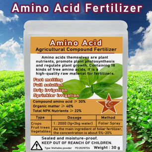 30 G Compound Amino Acid Fertilizer Powder Npk Nitrogen-phosphate-potassium Safe Supplement Plant Nutrition For Garden