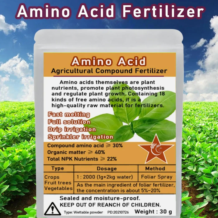 30 G Compound Amino Acid Fertilizer Powder Npk Nitrogen-phosphate-potassium Safe Supplement Plant Nutrition For Garden