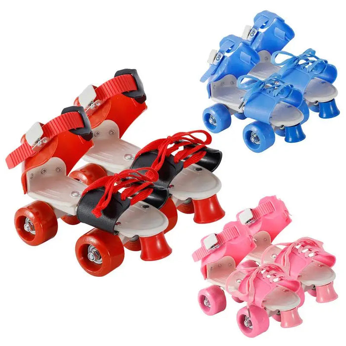 Kids Roller Skates Double Row 4 Wheel Skating Shoes Adjustable Size Sliding Slalom Inline Skates for Kids Boys Girls toy gifts