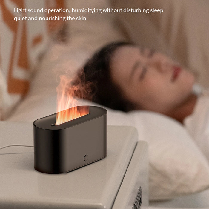 130ml Colorful Flame Air Aroma Diffuser Humidifier USB Desktop Essential Oil Diffuser Ultrasonic Aromatherapy Diffusers