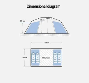 6 Person Outdoor Camping Awning Iatable Air Hiking Tent Hot Sales