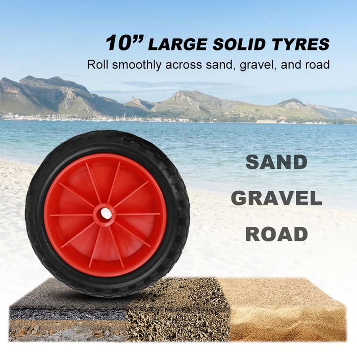 80KG Loading Capacity Foldable Kayak Trolley Energy-saving Two-wheeled Carrier Cart for Kayak Canoe Boat