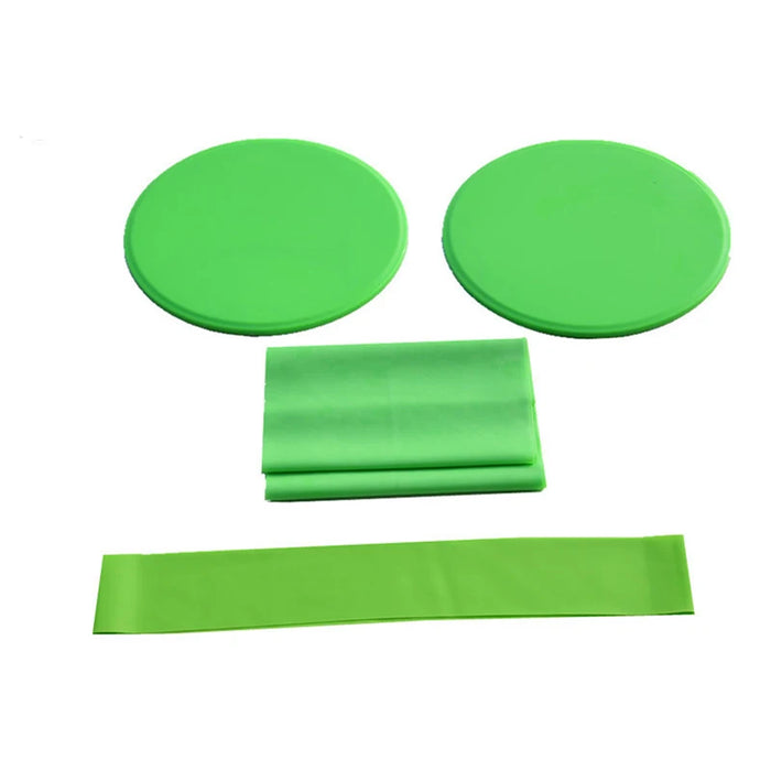 Yoga Fitness Three-piece Set Sliding Plate Elastic Band Resistance Circle Pilates Vest Line Buttocks Training Home Equipment
