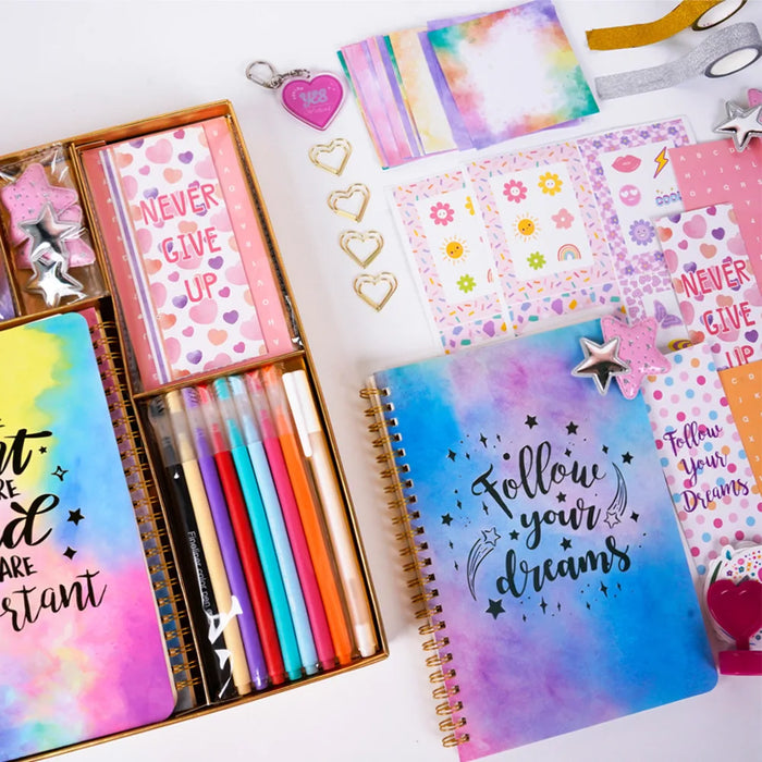 1set DIY Journal Set Stationery Set Scrapbook And Journal Supplies Set Scrapbooking Album Children's Diary Kit for Stationery
