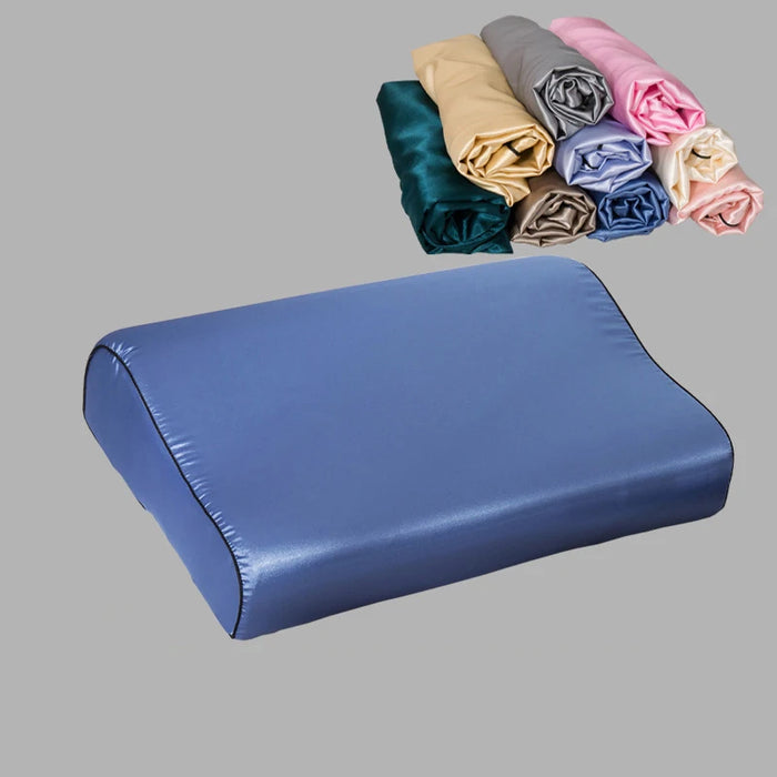 1 Pcs Luxury Satin Pillowcase 30cmx50cm/40cmx60cm Pure Color Luxury Comfortable Imtation Satin Memory Foam Pillow Cover