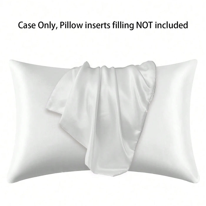 2 pcs Pillowcase for Hair and Skin, Silk Satin Pillowcase  Pillow Cases Set of 2， Silky Pillow Cover with Envelope Closure