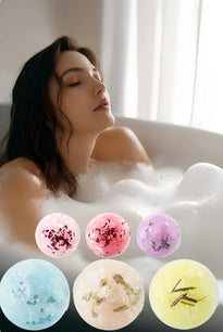 6Pcs Bath Bomb Set, Lavender Epsom Salt for Muscle Relaxation, Gift for Women, Self Care Spa Day