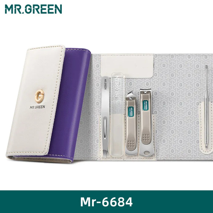 MR.GREEN Fashionable Manicure Sets Personal Care Tools Stainless Steel Travel Kits Nail Clippers Eyebrow Tweezer