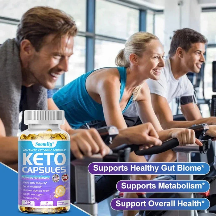 Keto Capsules - Burn Fat, Suppress Appetite, Metabolism, Healthy Weight Management, Digestion & Gut Health, 120 Capsules