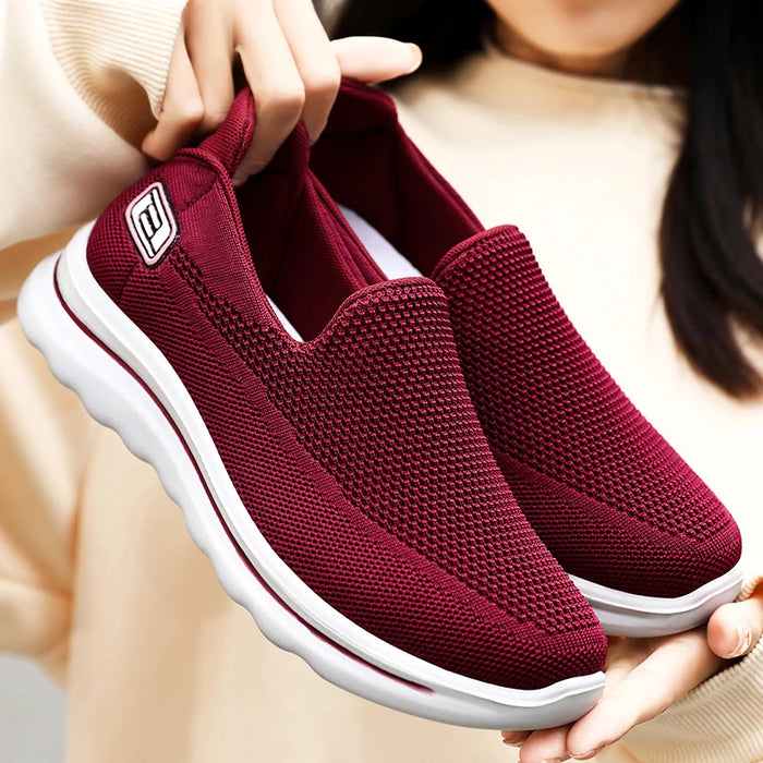 New Women's Sport Sneaker Breathable Ballet Flats Loafers Ladies Boat Luxury Shoes Woman Tennis Orthopedic Slip On Shoes
