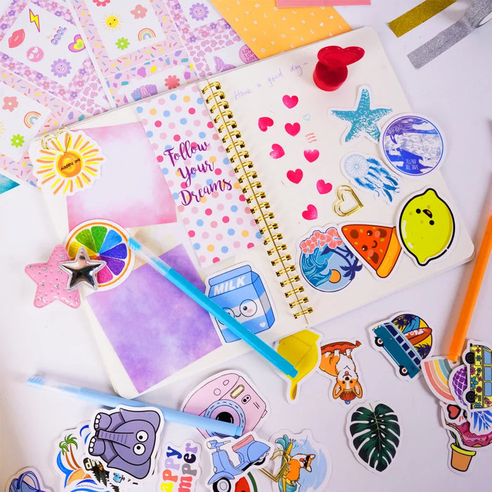 1set DIY Journal Set Stationery Set Scrapbook And Journal Supplies Set Scrapbooking Album Children's Diary Kit for Stationery