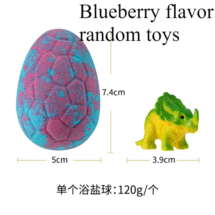 Dino Egg Spa Surprise Bath Bombs for Kids - Gentle Exfoliation, Deep Moisture & Skin Nourishment w/ Random Dino Toy，Handmade