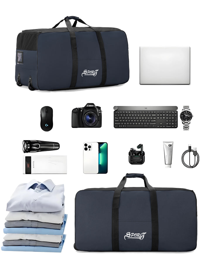 Outdoor Camping Style Picnic Equipment Cosmetics Bag Clothing Tent Supplies Storage Box with Wheels Large Capacity Extra Large Travel Bag