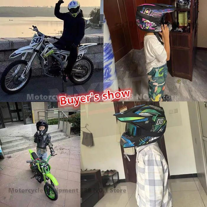 bicycle MTB motocross racing helmet motocross downhill bike helmet off-road mountain full face Helmet capacete motocross casco