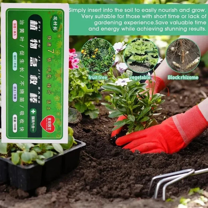100x Plant Nutrition Bars Nitrogen Phosphorus Potassium for Healthy Growth of Plant Fruit Vegetables Flowers Compound Fertilizer