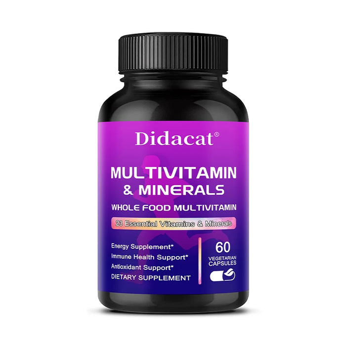 Whole Food MultiVitamin and Minerals - 120 Multivitamins for Women and Men, Powerful Antioxidants for Digestive Support