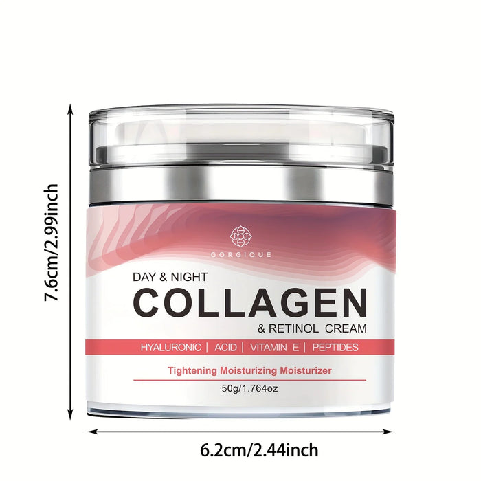 Collagen Cream for Face with Retinol and Hyaluronic Acid, Day Night Collagen Anti Aging Skincare Facial Moisturizer