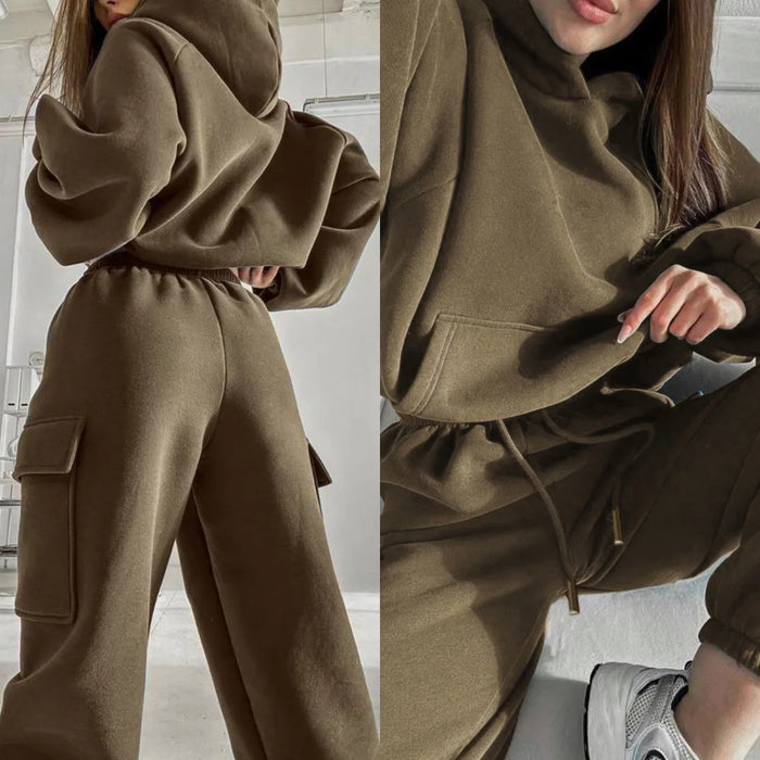 2025 Women's Sportswear Set Autumn Trendy Athleisure Tracksuit with Comfort Fit Breathable Versatile for Gym Outing Travel
