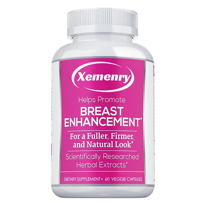 Breast Enhancement Capsules - Supports Balanced Estrogen Metabolism, Enlarges Breasts, Improves Skin, Regulates Mood, Non-GMO Ve