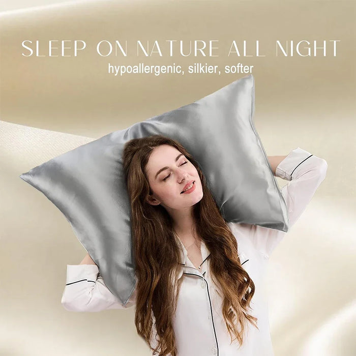 Bedsured King Size Satin Pillowcase Set of 2 - Silky Pillow Cases for Hair and Skin with Envelope Closure Gifts for Women Men