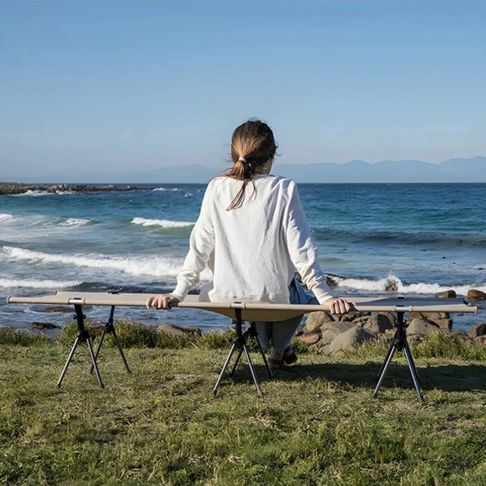 Camping Cot Outdoor Exquisite Camping Folding Bed Lightweight and Portable Car Picnic Seating Stable and Comfortable Single Bed