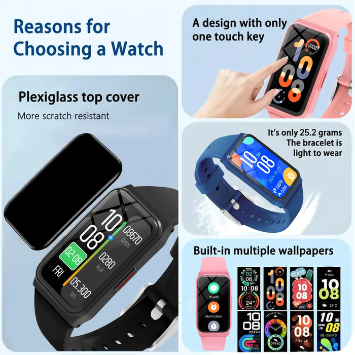 New Smart Watch Lightweight Health&Sleep Monitoring Multiple Sport Modes Music Control For Men Women Smartwatch Holiday Gifts